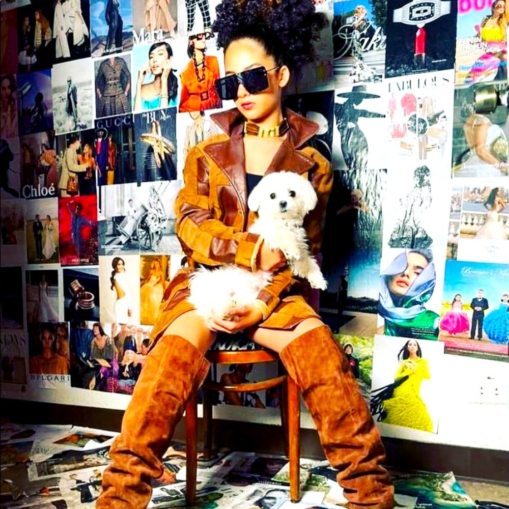 Vintage 1960 Leather Patch Square Multi Color In … - image 1